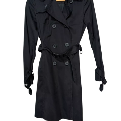 Saba Size 6 Black Trench Coat 