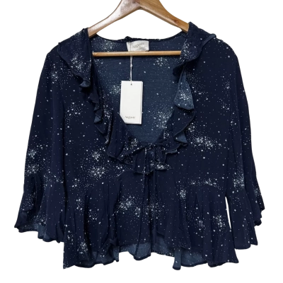 Auguste The Label Celestial Grace Sleeve Blouse Midnight Size 10 BNWT