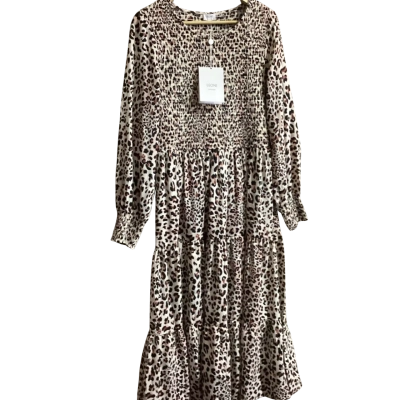 Leoni Womens  Size XL Long Sleeve Dress Animal print 