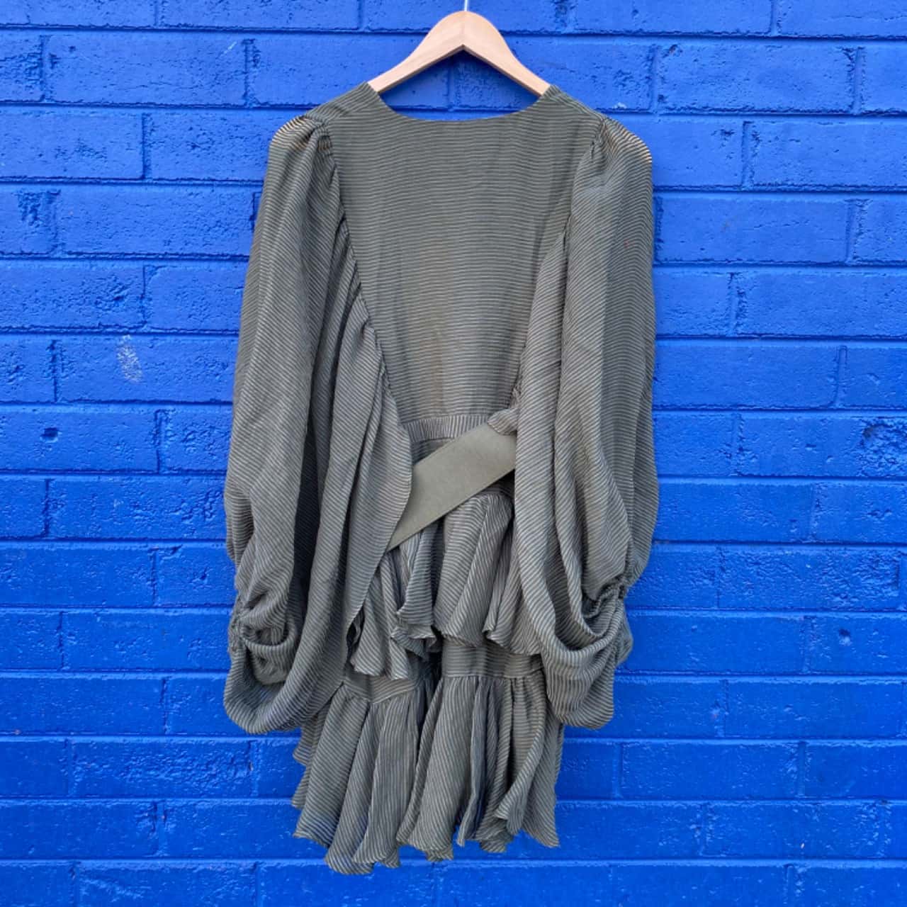silk dress dark green Amanda uprichard jade silk maxi dark green dress – Turner's main image 0