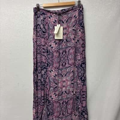 Jeanswest Womens Size 12 Maxi Skirt Pattern / Pink / Purple BNWT