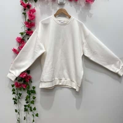 Zara Unisex Size XL Sweatshirt Cream 