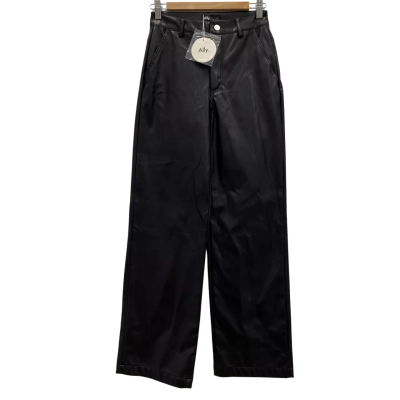 Ally Fashion Women's Faux Leather Pants Size 6 Black  BNWT