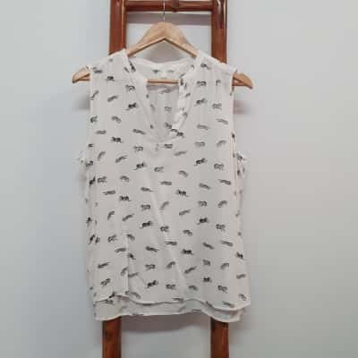  Espirt Women's Size M Sleeveless Top White 