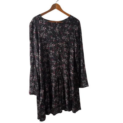 Decjuba Womens  Size 12 Midi Dress Navy Blue / Pink  