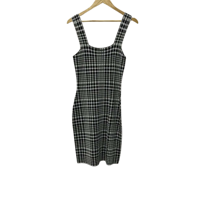 Tokito Womens  Size 12 Sleeveless Dress  Black  / Checked / White 