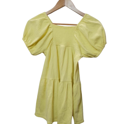 Seed Womens Yellow Short Sleeve Top Size 8 