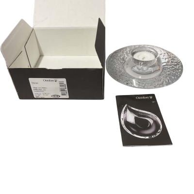 Orrefors DISCUS Crystal Lars Hellston votive candle holder