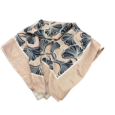 Seed Heritage Womens Scarf Beige / Black  / Brown 80 x 80 cm  Satin Look & Feel