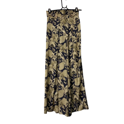 Sheike  Size 10 Blue cream patterned silky  wide leg pants