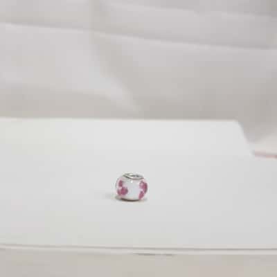 925. Glass Bead White/Pink