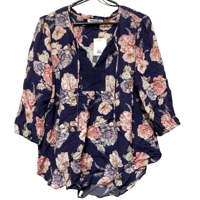 Just Jeans Womens  Size 14 Floral / Navy Blue Top