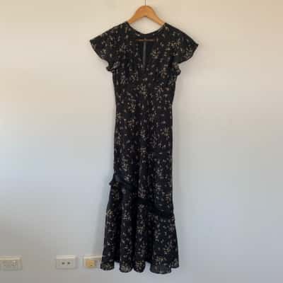 Forever New Spring Ditsy Lara Lace Insert Maxi Dress Size 6