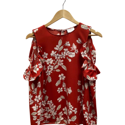 Witchery Womens  Size 6 Red Floral Top