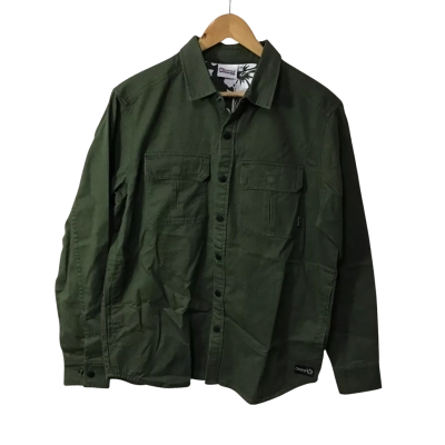 Okanui Mens Size S Hunter Green Long Sleeve Shacker Jacket (new)