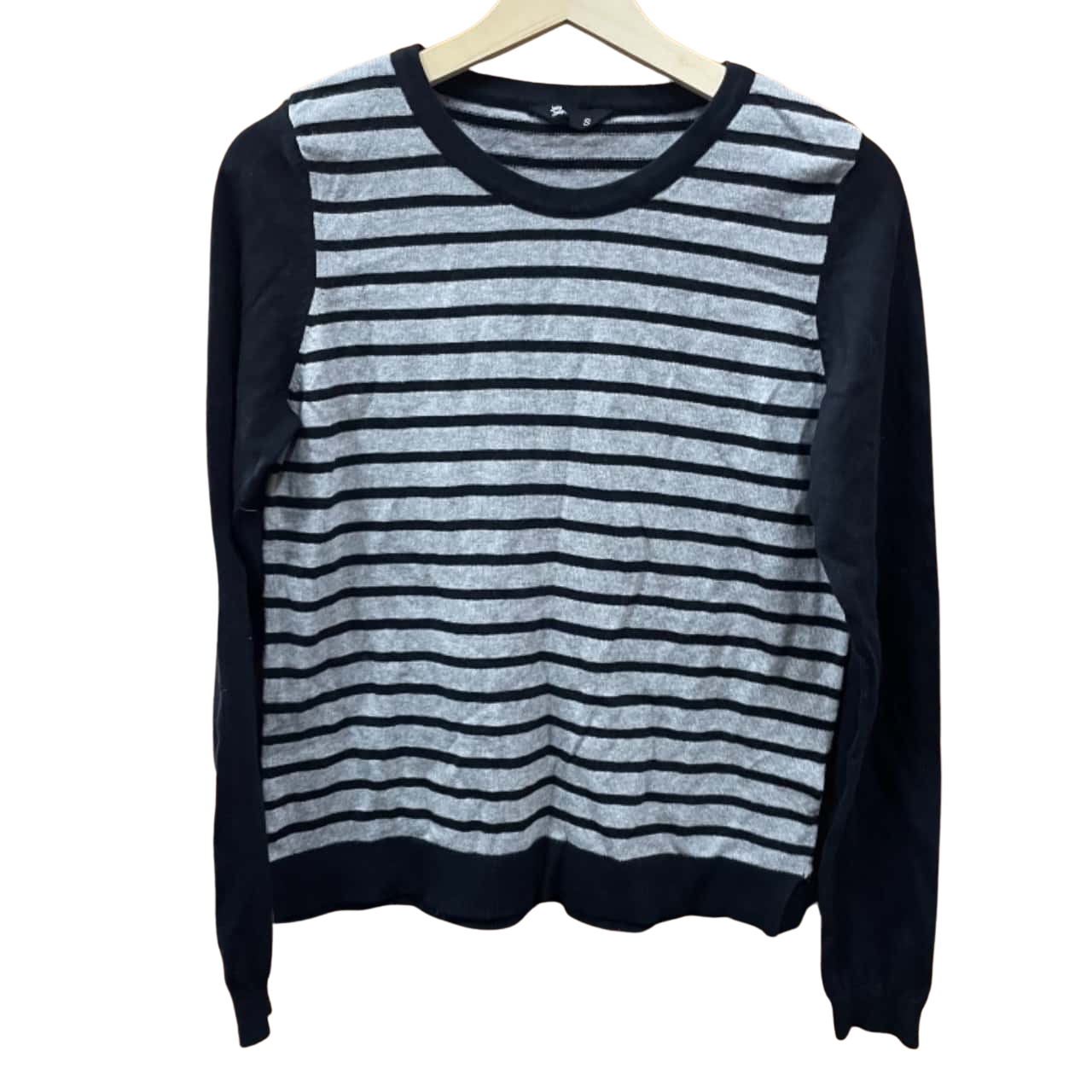 Jay Jays Grey & Black Striped Jumper Size S