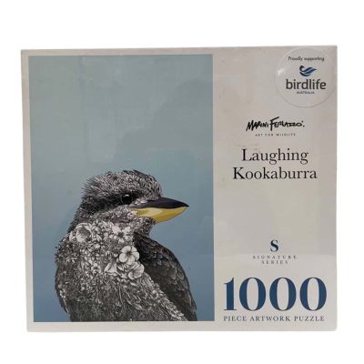 Marini Ferlazzo Art for Wildlife Laughing Kookaburra 1000 Piece Jigsaw Puzzle, Still in Plastic Wrap