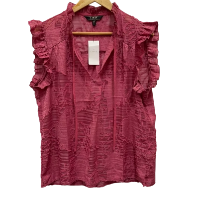 Lipsy Pink Ruffle Top UK Size 16