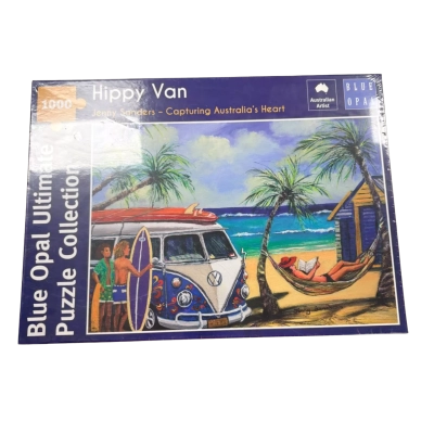 Blue Opal Hippy Van 1,000 Piece Puzzle *Sealed*