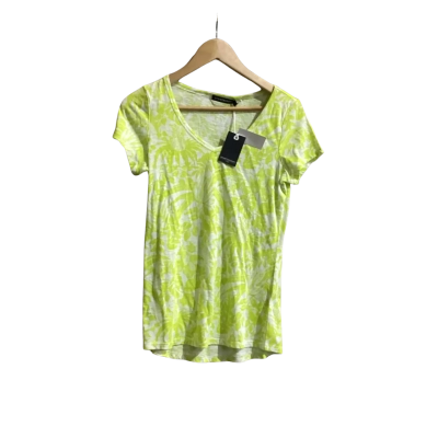 Sportscraft Womens  Size XS Short Sleeve Top White / Yellow 