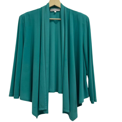 Anthea Crawford Womens  Size L Open-front Cardigan Teal 