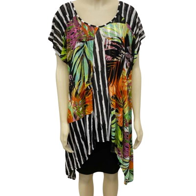 TS Womens Short Sleeve Top Multicoloured tunic