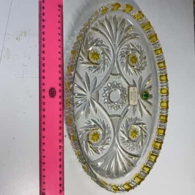 Yellow Platter Glass Dinnerware Germany