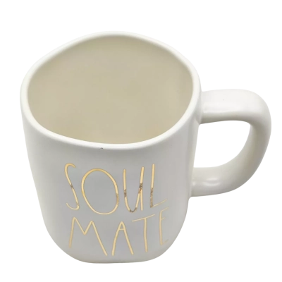 Quirky Design Shape (see pics) Rae Dunn Artisan Collection Mug "Soul Mate" - As New/Unused