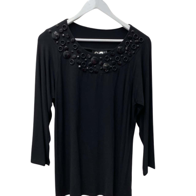  Womens  Size 18 Long Sleeve Top Black  