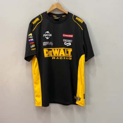 DeWalt Racing Mens  Size XXL Short Sleeve T-shirt Black  / Yellow 
