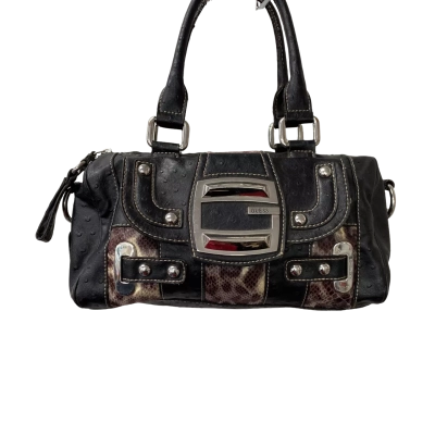Guess Vintage Leather Black  Handbag 