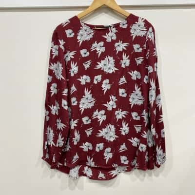 Givoni Womens  Size 12 Long Sleeve Top Floral 