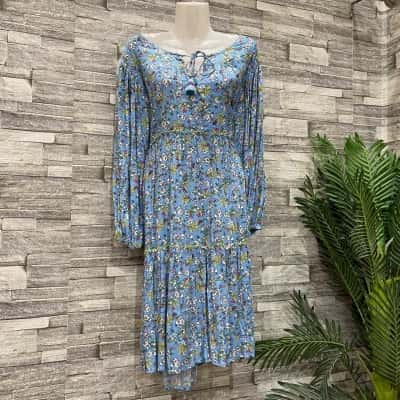 Adrift Womens  Size 24 / XXXL Maxi Dress Blue / Floral 