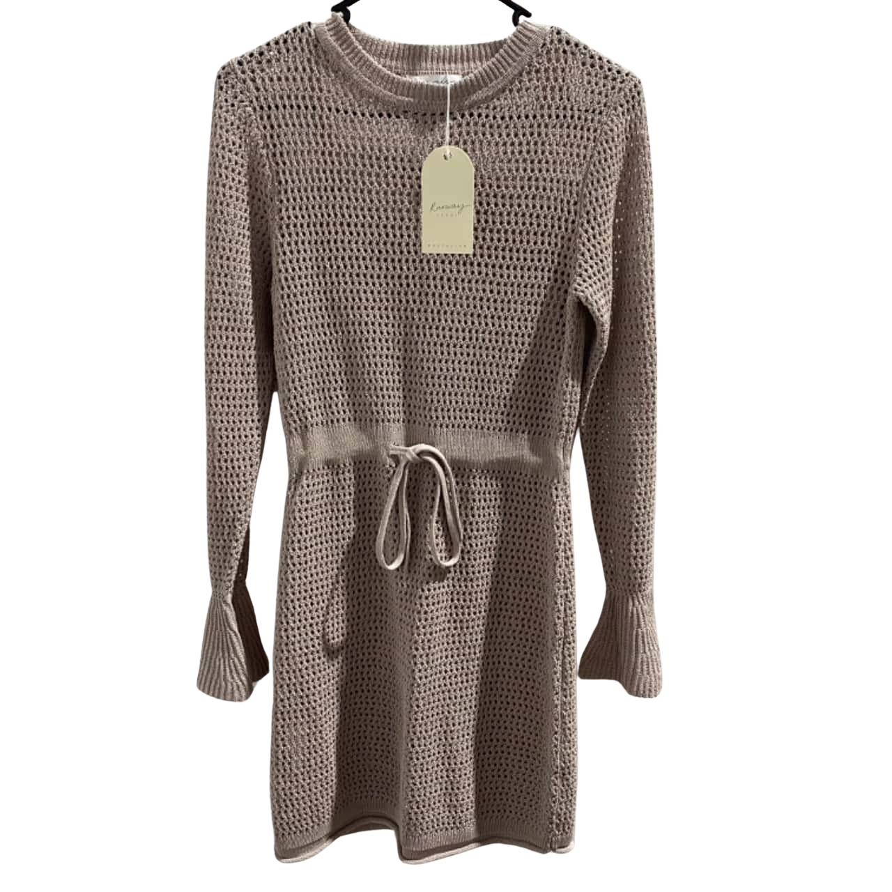 Runway Scout Womens Size 8 Long Sleeve Knit Dress Beige (s) - New With Tags  | Salvos Stores