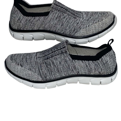 SKECHERS Empire Air Cooled Memory Foam Slip On Knit Shoes Gray Black Sz UK 5 Women's  