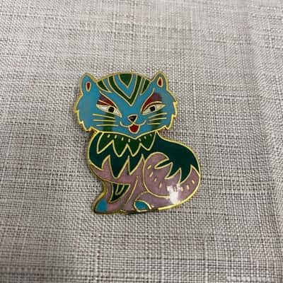  Women's Brooch Cat Multicoloured 