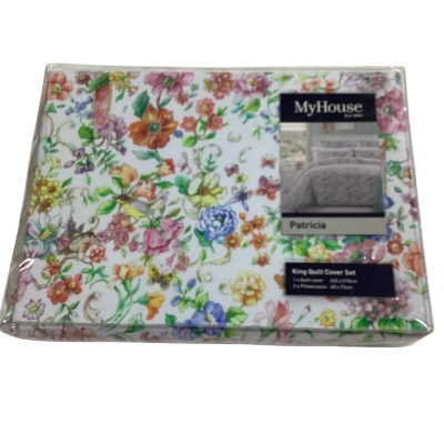 My House Patricia King Quilt Cover Set