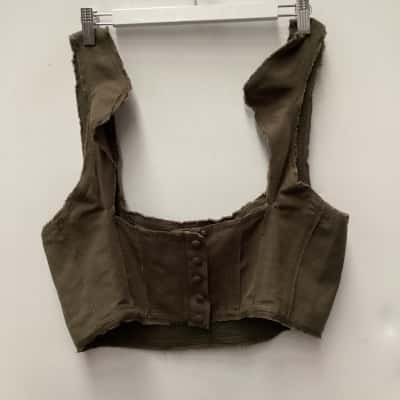 AJE Womens  Size 14 Bralette Green 