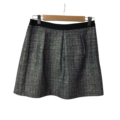 Portmans Womens Size 10 Black / White / Gold Pattern Mini Skirt