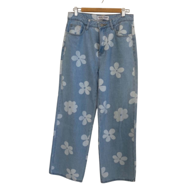 GOGO Womens  Size 12 / 14 Wide Leg Jeans Blue 
