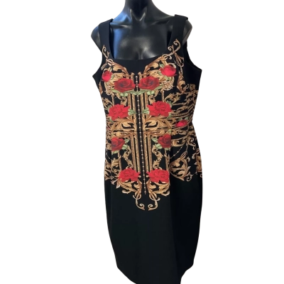 City Chic Womens  Size M Party Dress Black  / Floral / Pattern 