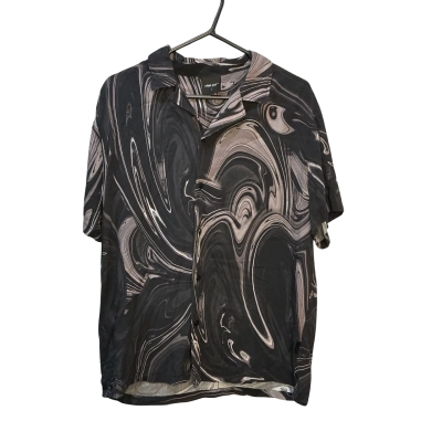 Nana Judy Womens  Size S Short Sleeve Top Black  / Grey / Pattern 