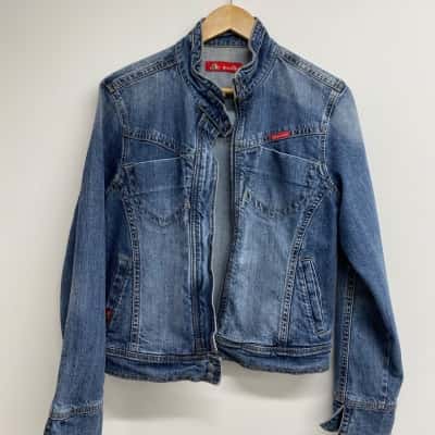  Womens  Size M “Bulkish” Denim Jacket Blue 