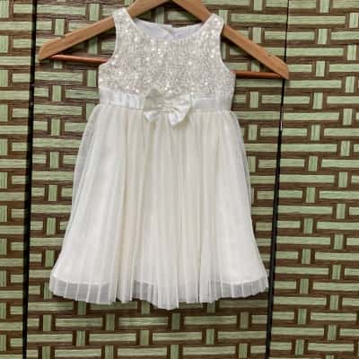 Tiny Little Wonders Cream Dress Baby Girl 0 Dress Sequins Flower Girl Christening Wedding Birthday Party 