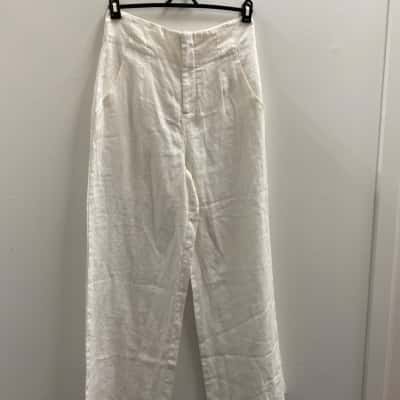 Seed Heritage Womens white BNWT Size 12 Wide Leg Pants White 
