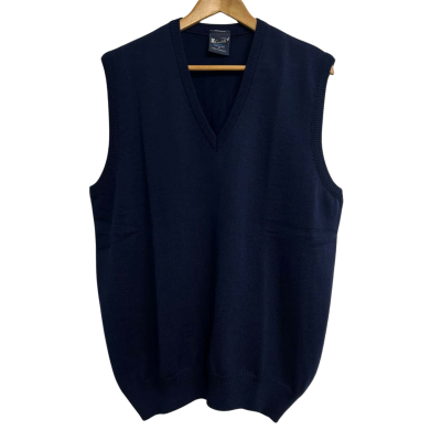 Castle Mens Size 26 Navy Blue Wool Vest