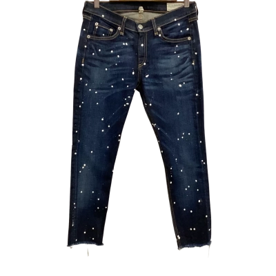 rag & bone Paint Splat  Size 29 Skinny Leg Pants Blue 