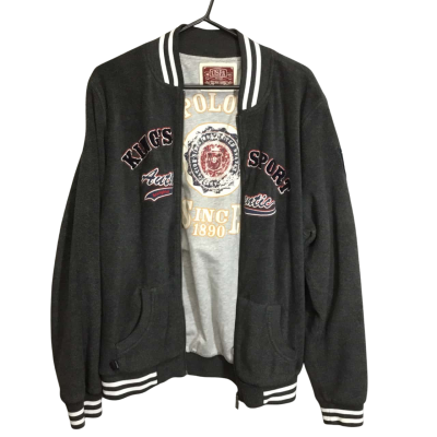 USPA Mens  Size L Front Zipper Multicoloured Jacket. Polyester/Viscose