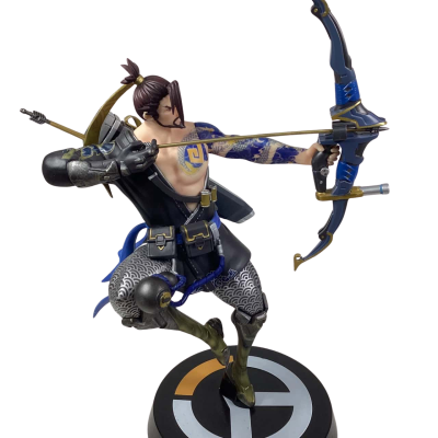 Unbranded Overwatch Shimada Hanzo figurine.