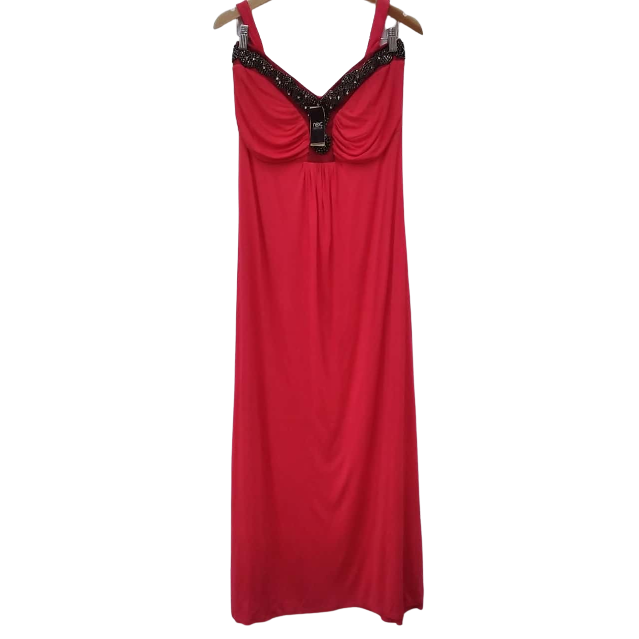 NEXT Womens 18 Pink Bead Cross Strap Maxi Dress (05, 918)